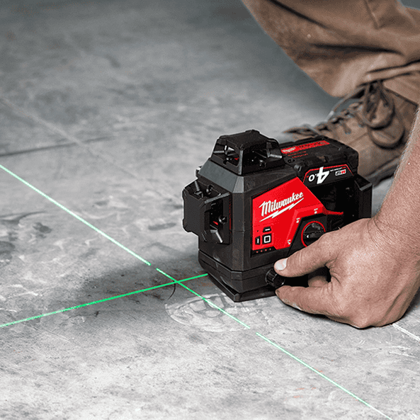“Milwaukee M12 3PLA green cross-line laser level projecting cross lines indoors”
Best Laser Levels in Australia (2026)