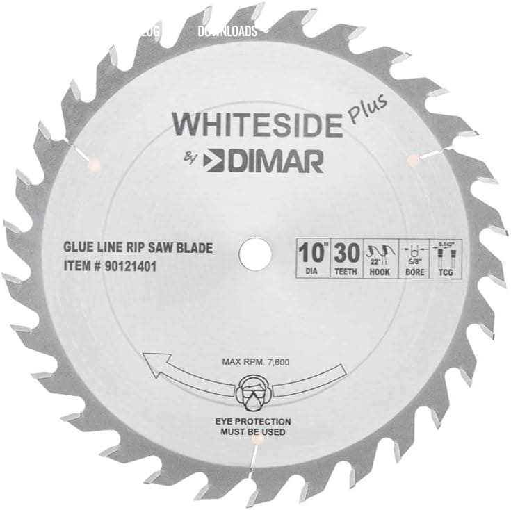 Dimar professional carbide table saw blade with precision ground teeth on white background
